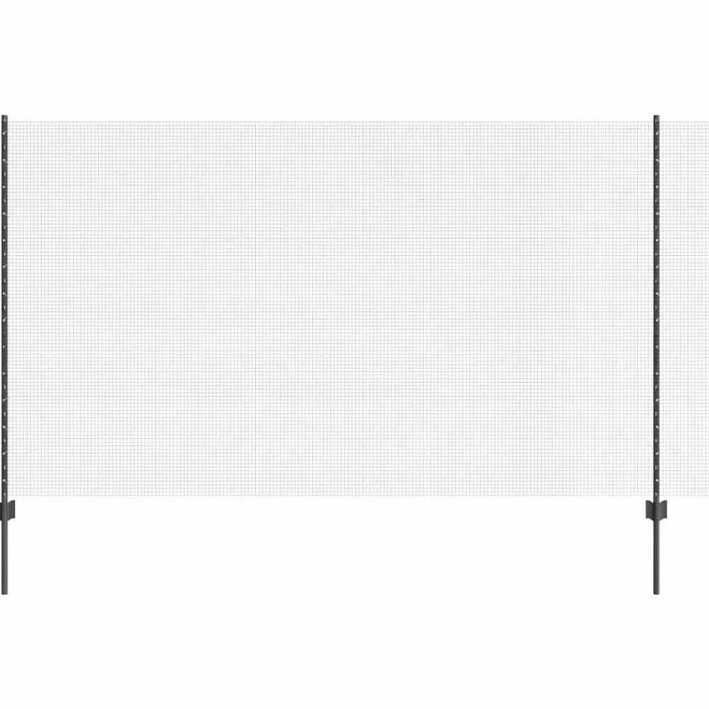 Hek met Paal 1,4 x 10 m Staal en PVC>vidaXL Online