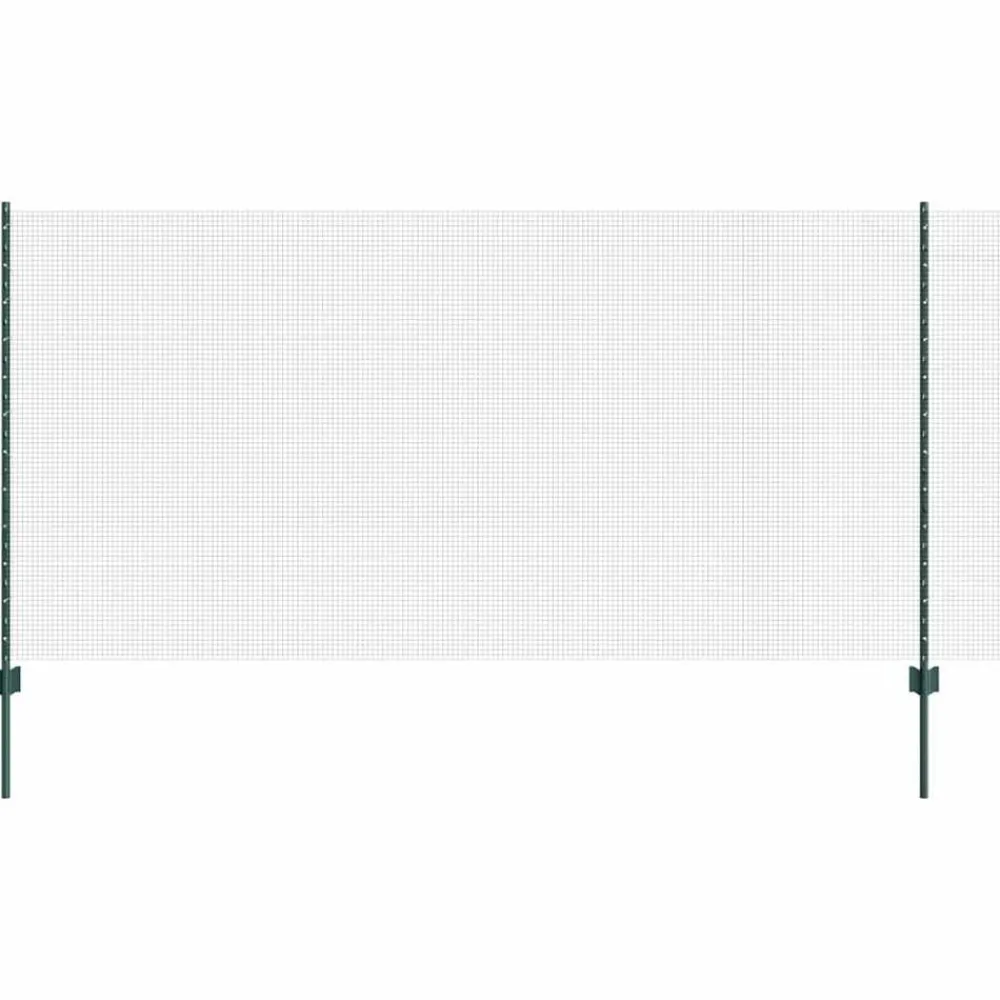 Hek met Paal 1,2 x 10 m Staal en PVC>vidaXL Sale