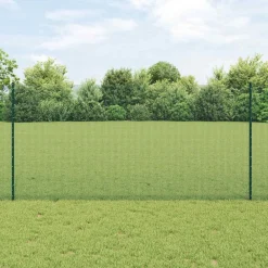 Hek met Paal 1,2 x 10 m Staal en PVC>vidaXL Sale