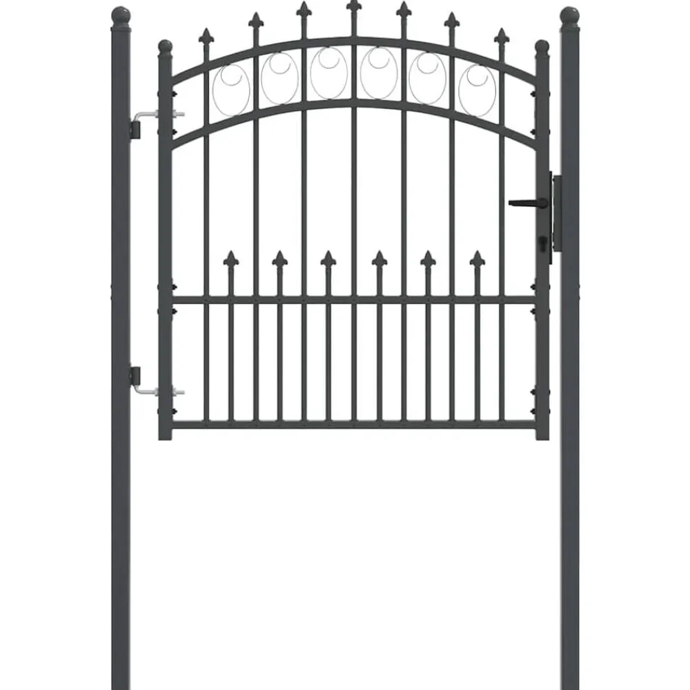 Tuinafscheidingen*vidaXL Hekdeur met spijkers Emmen 100 x 100 cm Grijs