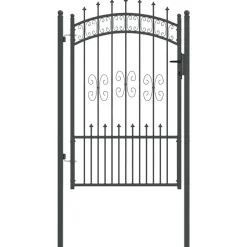 Hekpoort Kampen met speerpunt zwart 103x150 cm staal>vidaXL Discount
