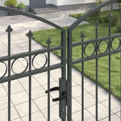 Hekpoort met slot Assen Grijs 301 x 224.5 cm Staal><noscript><img width=
