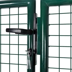 Tuinafscheidingen*vidaXL Hekpoort staal 300x100 cm groen