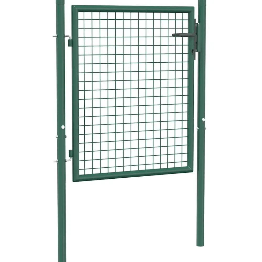 Tuinafscheidingen*vidaXL Hekpoort staal 100x75 cm groen