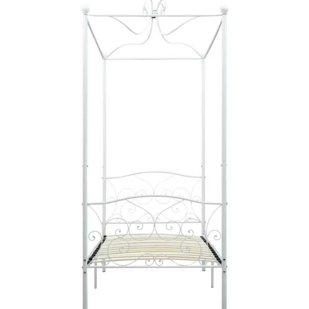 Bedden & Accessoires*vidaXL Hemelbedframe metaal 90x200 cm Wit