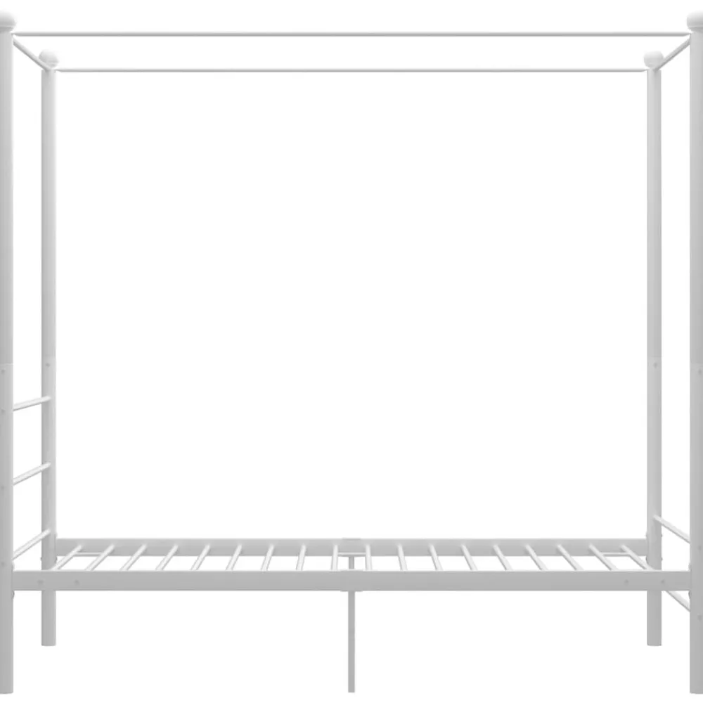 Bedden & Accessoires*vidaXL Hemelbedframe metaal 90x200 cm Wit