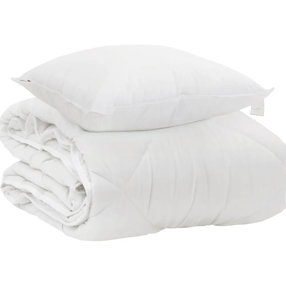 Het Duvet voor Elk Seizoen met kussen 2 pcs Wit Microvezel>vidaXL Outlet