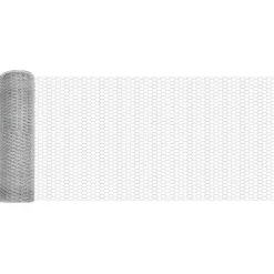 Tuinafscheidingen*vidaXL Hexagon Hek Zilver 0,4 x 10 m Gegalvaniseerd staal