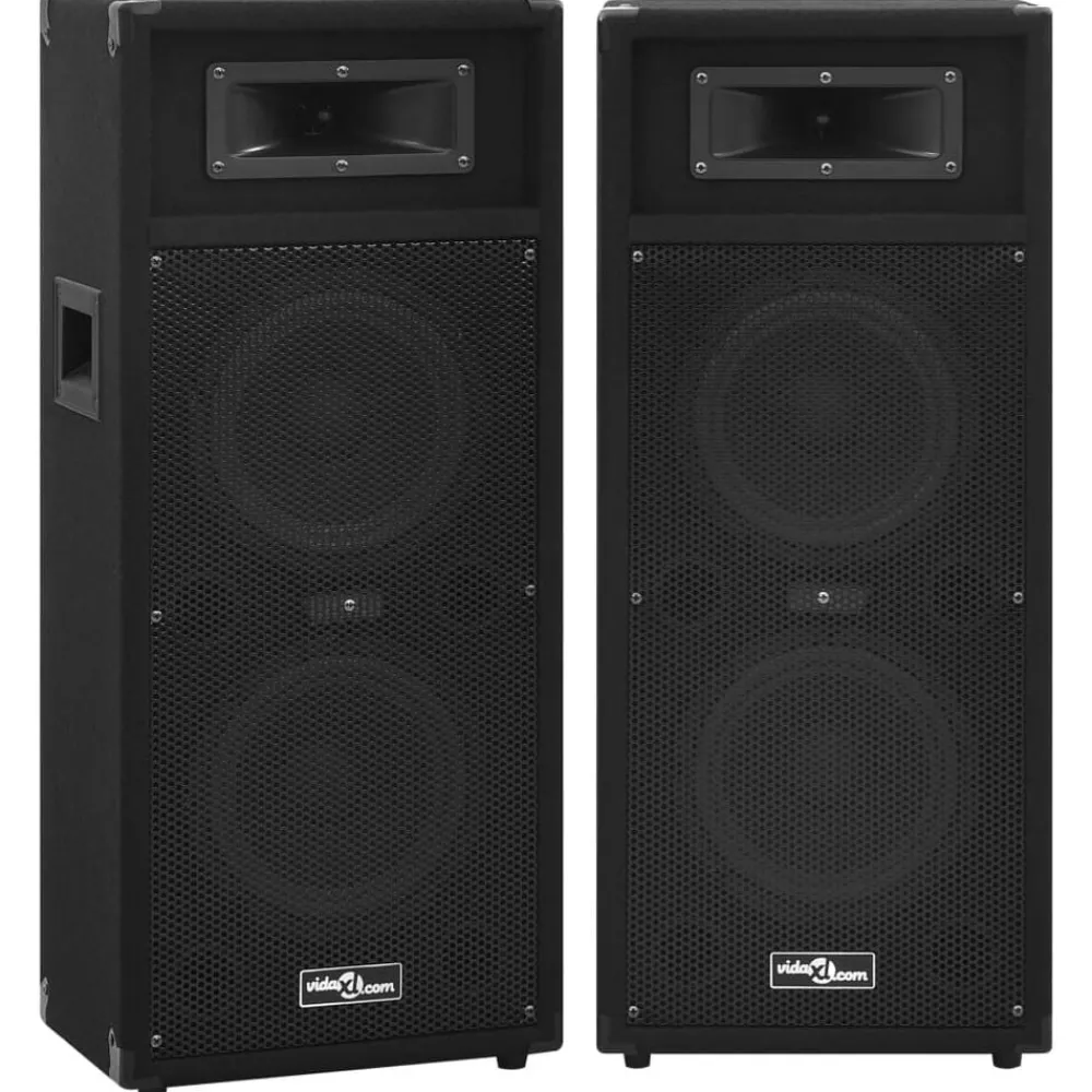 Elektronica*vidaXL Hifi-podiumluidsprekers 2 st passief professioneel 1000 W zwart