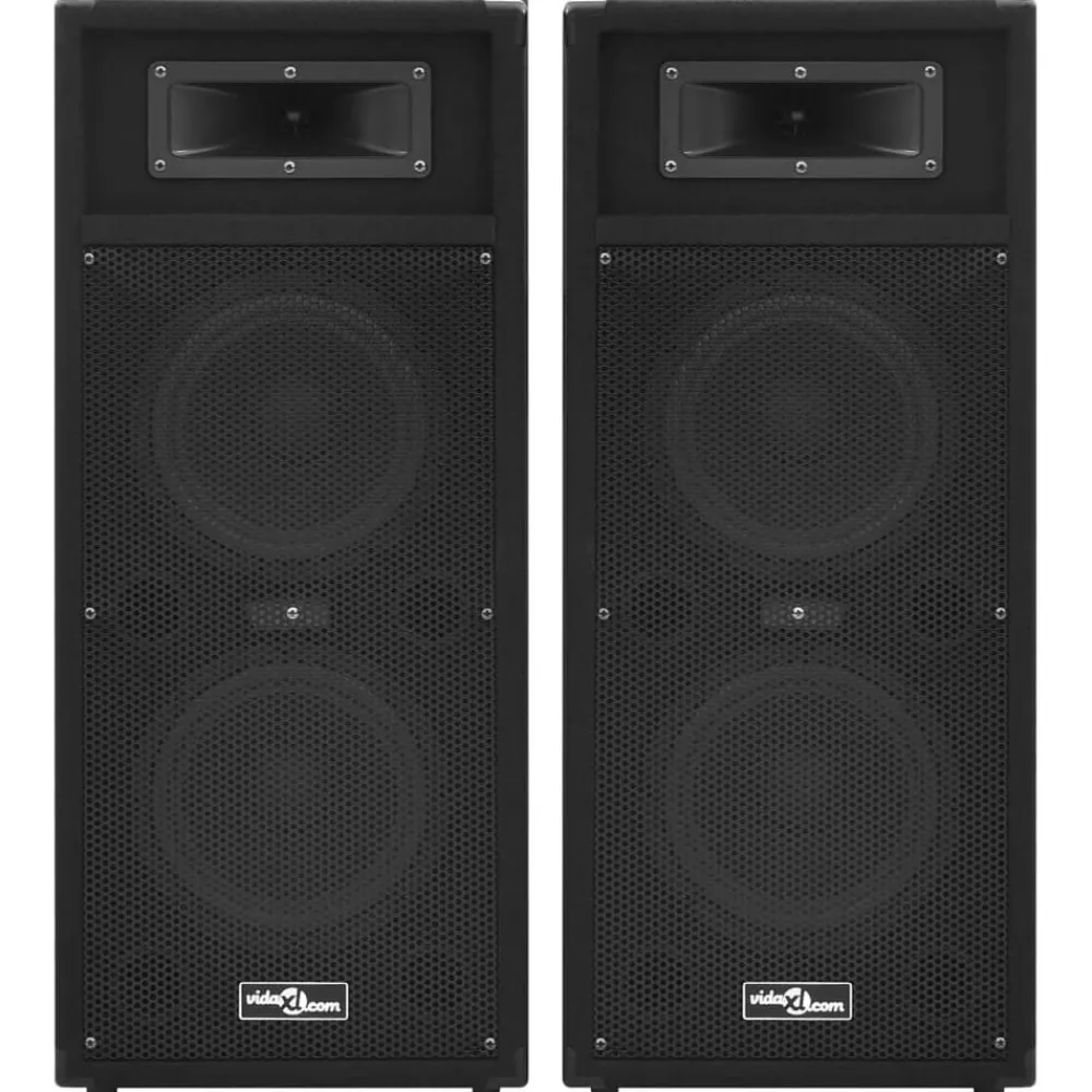 Elektronica*vidaXL Hifi-podiumluidsprekers 2 st passief professioneel 1000 W zwart