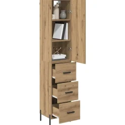 Highboard Artisan Eiken 34,5 x 34 x 180 cm Bewerkt hout><noscript><img width=