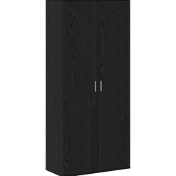 Huishoudelijke Benodigdheden*vidaXL Highboard met plank 80 x 39 x 178 cm Bewerkt hout Zwart eiken