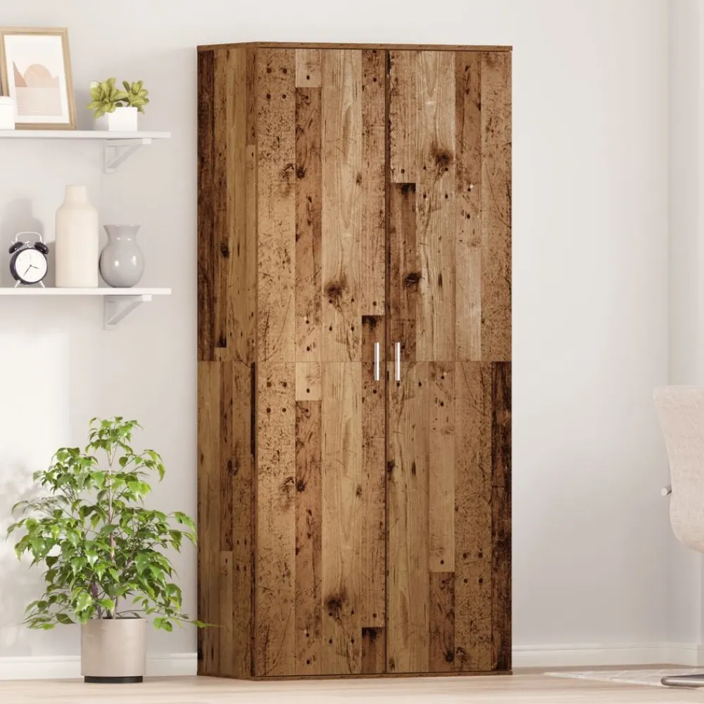 Huishoudelijke Benodigdheden*vidaXL Highboard met plank 80 x 39 x 178 cm Bewerkt hout Oud hout