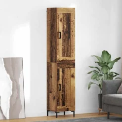 Highboard 34,5 x 34 x 180 cm Bewerkt hout>vidaXL Outlet