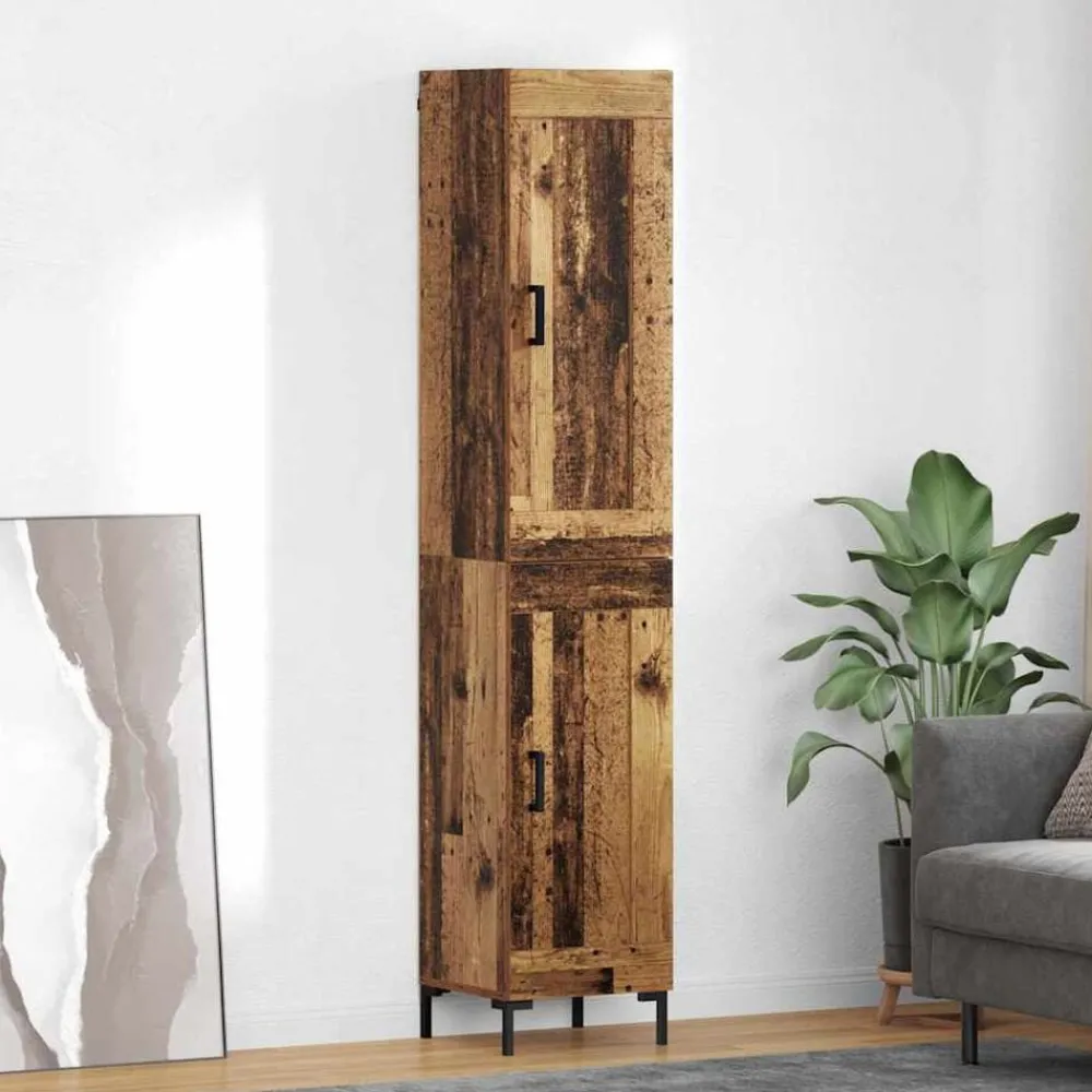 Highboard 34,5 x 34 x 180 cm Bewerkt hout>vidaXL Outlet