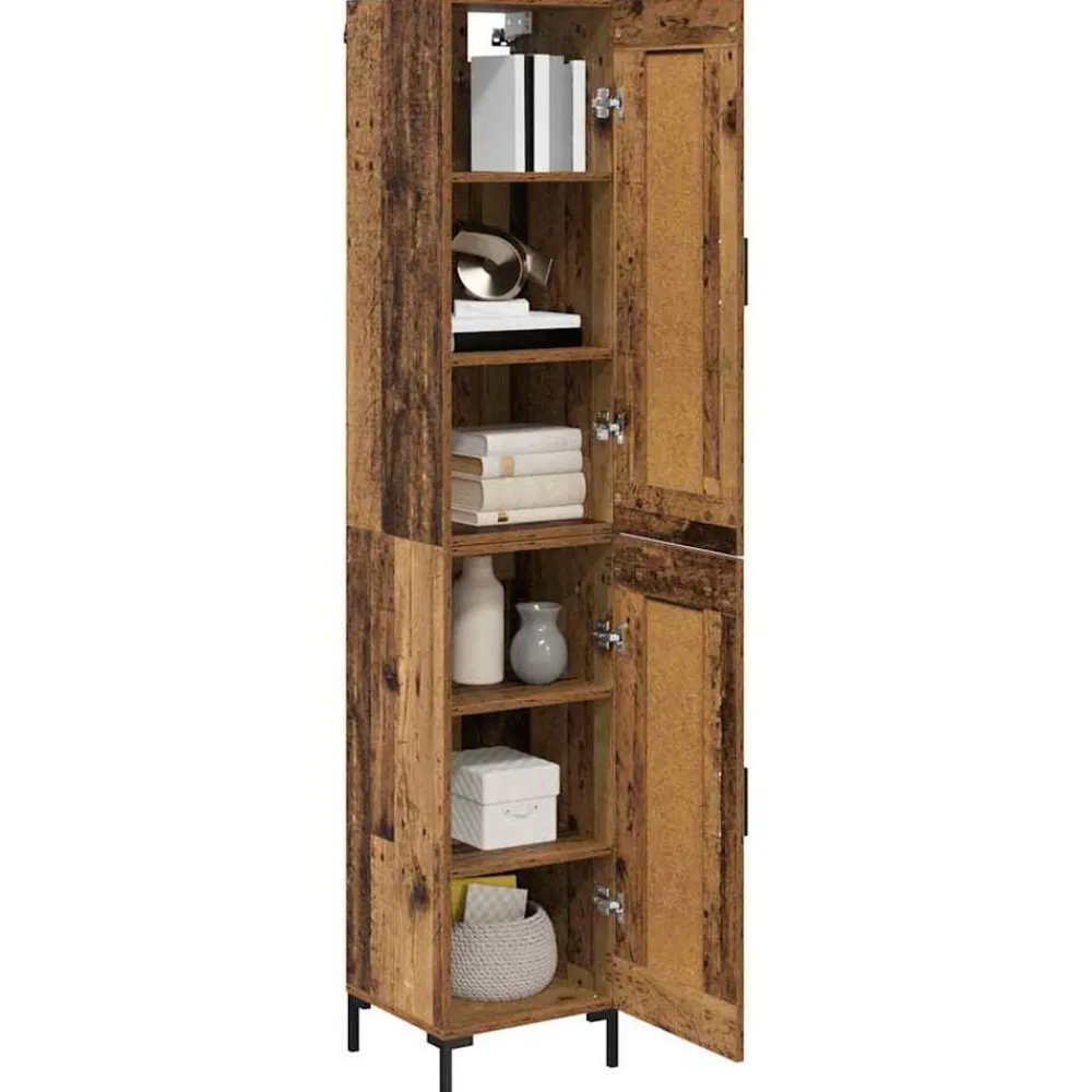 Highboard 34,5 x 34 x 180 cm Bewerkt hout>vidaXL Outlet