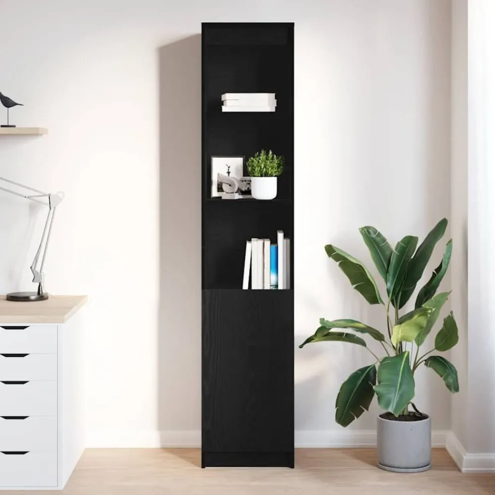 Highboard 37,5x35x180 cm spaanplaat eikenkleurig>vidaXL Best