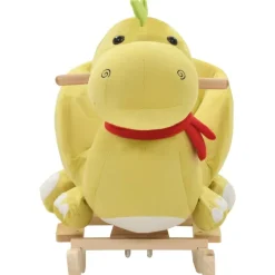 Speelgoed*vidaXL Hobbeldier draak met rugleuning 60x32x53 cm pluche limegroen