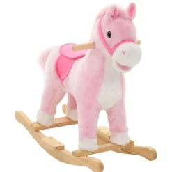 Speelgoed*vidaXL Hobbeldier paard 65x32x58 cm pluche roze