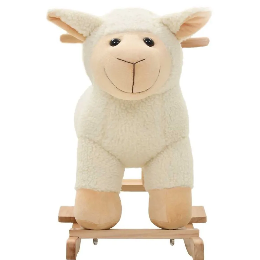 Speelgoed*vidaXL Hobbeldier schaap 78x34x58 cm pluche wit