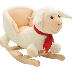Hobbeldier schaap met rugleuning 60x32x50 cm pluche wit>vidaXL Online