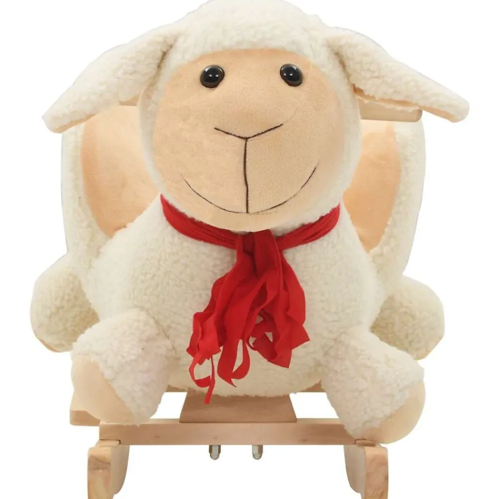 Hobbeldier schaap met rugleuning 60x32x50 cm pluche wit>vidaXL Online