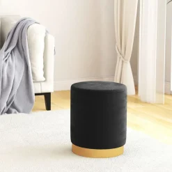 Hocker met opbergruimte rond fluweel 31 x 37 cm>vidaXL Clearance