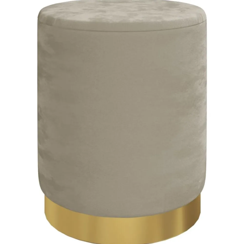 Hocker met opbergruimte rond fluweel 31 x 37 cm>vidaXL Sale