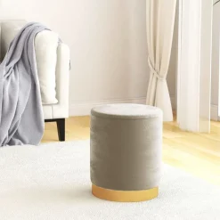 Hocker met opbergruimte rond fluweel 31 x 37 cm>vidaXL Sale