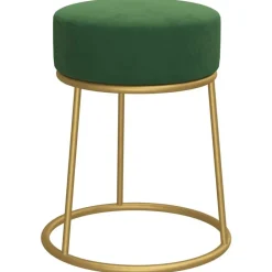 Hocker rond fluweel groen>vidaXL Online