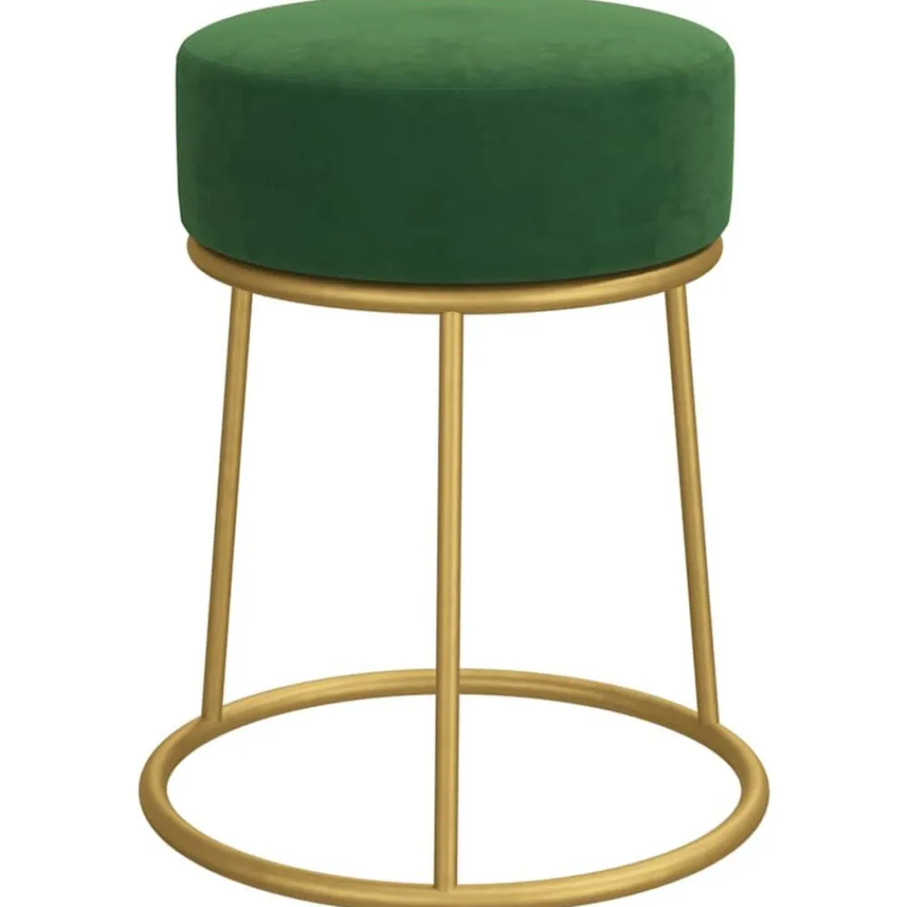Hocker rond fluweel groen>vidaXL Online