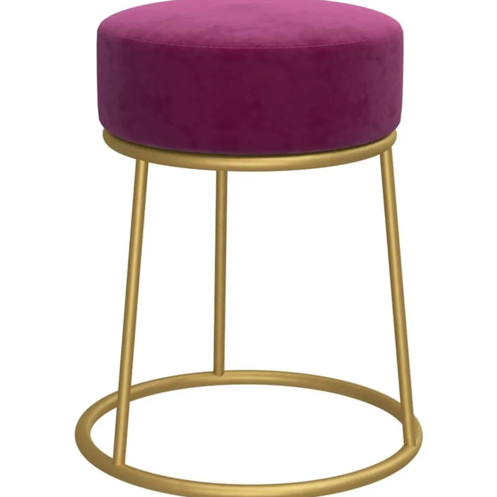 Hocker rond fluweel>vidaXL