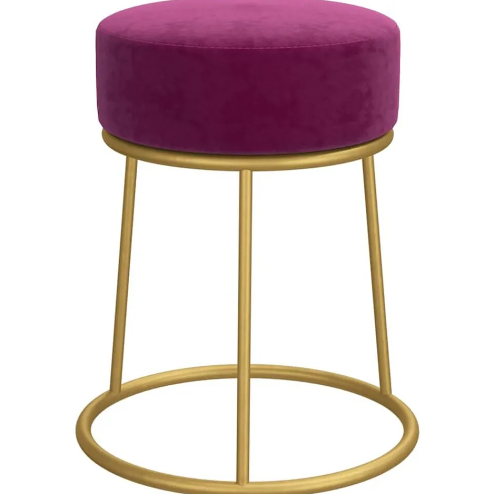 Hocker rond fluweel>vidaXL