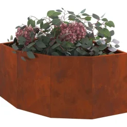 Tuin & Gazon*vidaXL Hoek Plantbak Roestig 60 x 60 x 35 cm Cortenstaal