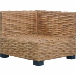 Hoekbank met kussens natuurlijk rattan>vidaXL