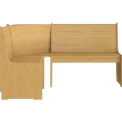 Bankjes*vidaXL Hoekbank REINE 151 cm massief grenenhout Honingbruin
