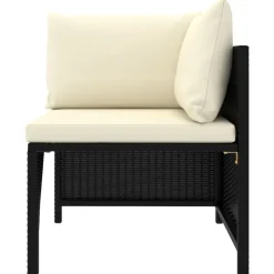 Hoekbank sectioneel met kussens poly rattan>vidaXL Best