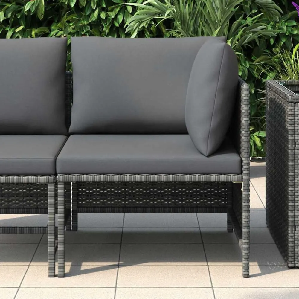 Hoekbank sectioneel met kussens poly rattan>vidaXL Clearance