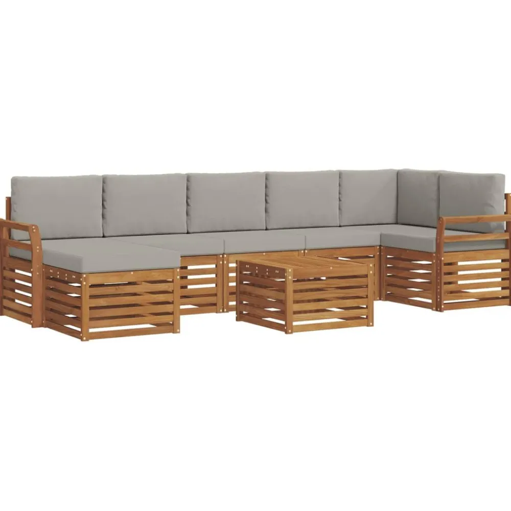 Hoekbank Set 8 pcs Massief Acaciahout>vidaXL Discount