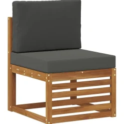 Meubelsets*vidaXL Hoekbank Set 10 pcs Massief Acaciahout Natuurlijk en antraciet