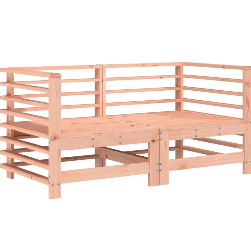 Hoekbanken 2 st met kussens massief douglashout>vidaXL Outlet