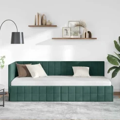 Hoekbedframe met hoofdeinde 80 cm x 200 cm Fluweel><noscript><img width=