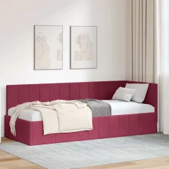 Hoekbedframe met hoofdeinde 80 cm x 200 cm Fluweel>vidaXL Clearance