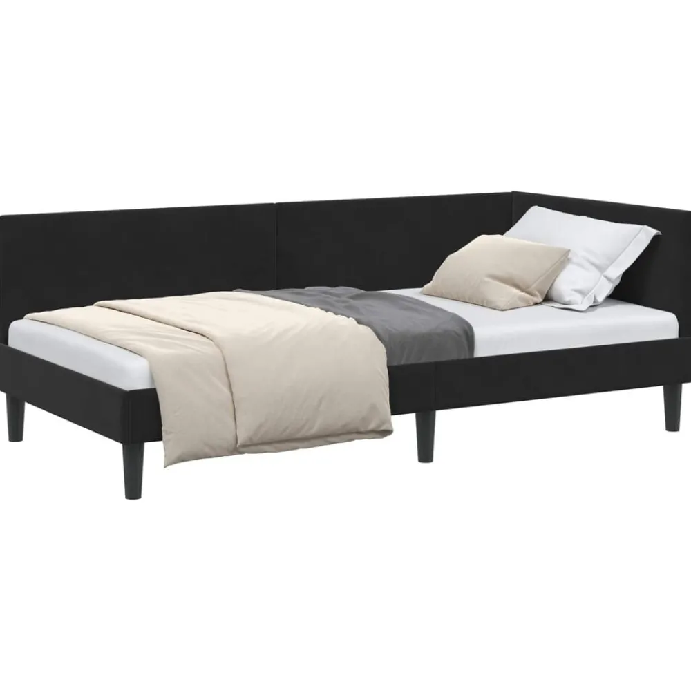 Hoekbedframe met hoofdeinde 80 cm x 200 cm Fluweel>vidaXL Hot