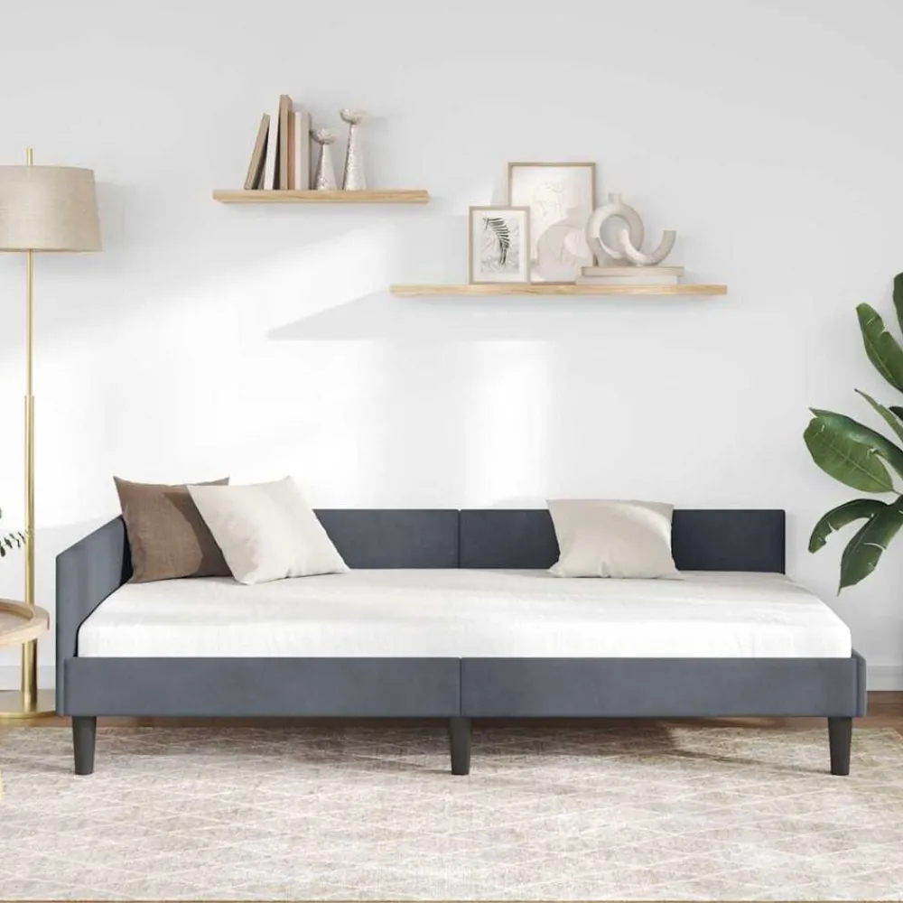 Hoekbedframe met hoofdeinde 80 cm x 200 cm Fluweel>vidaXL Sale