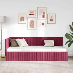 Hoekbedframe met hoofdeinde 80 cm x 200 cm Fluweel><noscript><img width=