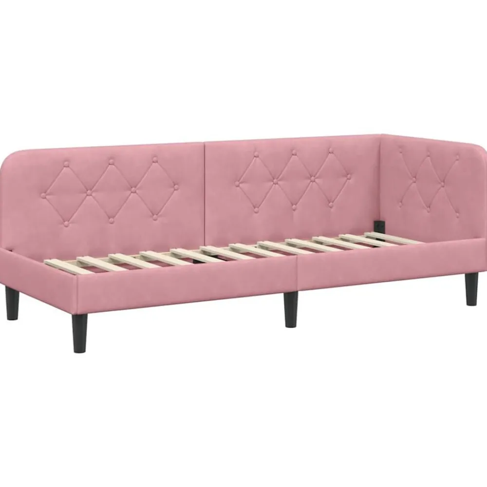 Hoekbedframe 80 x 200 cm Fluweel>vidaXL Clearance