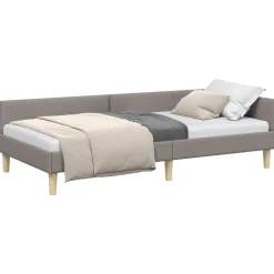 Hoekbedframe 80 x 200 cm Stof>vidaXL Discount