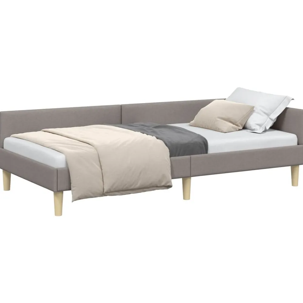 Hoekbedframe 80 x 200 cm Stof>vidaXL Discount