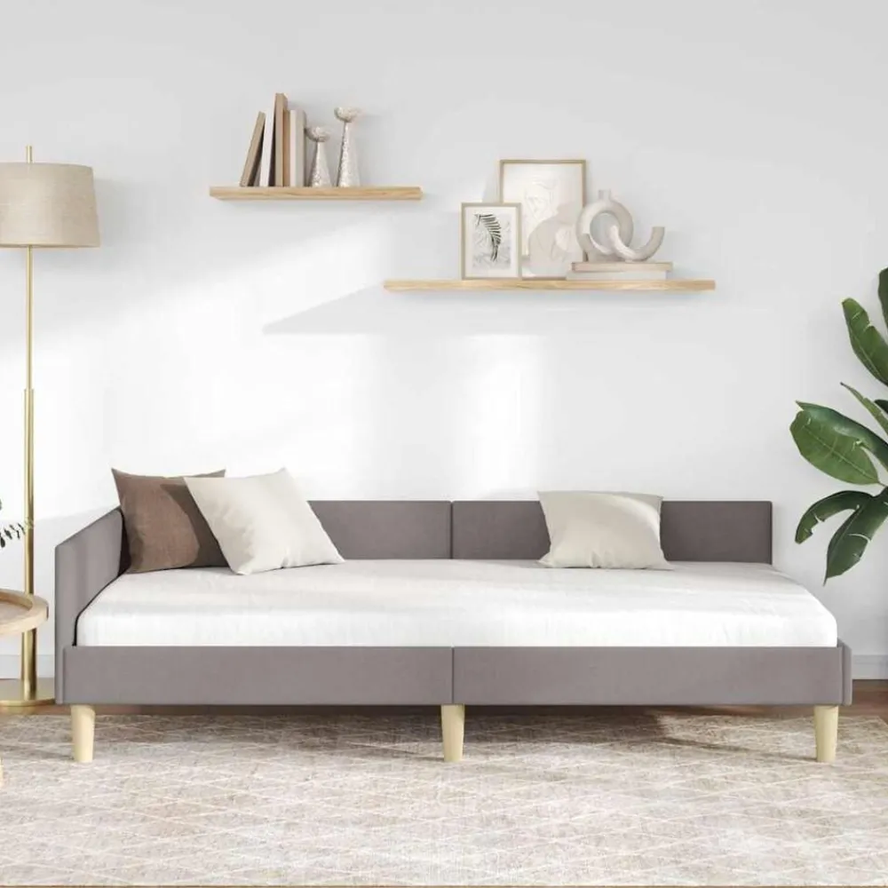 Hoekbedframe 80 x 200 cm Stof>vidaXL Discount